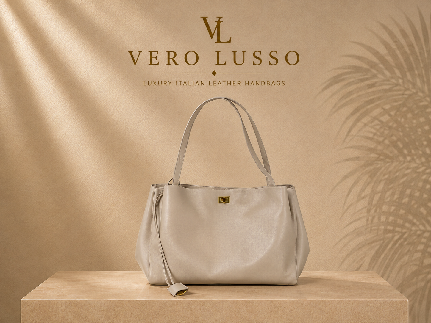 Borsa a spalla maxi con chiusura twist e tracolla rimovibile