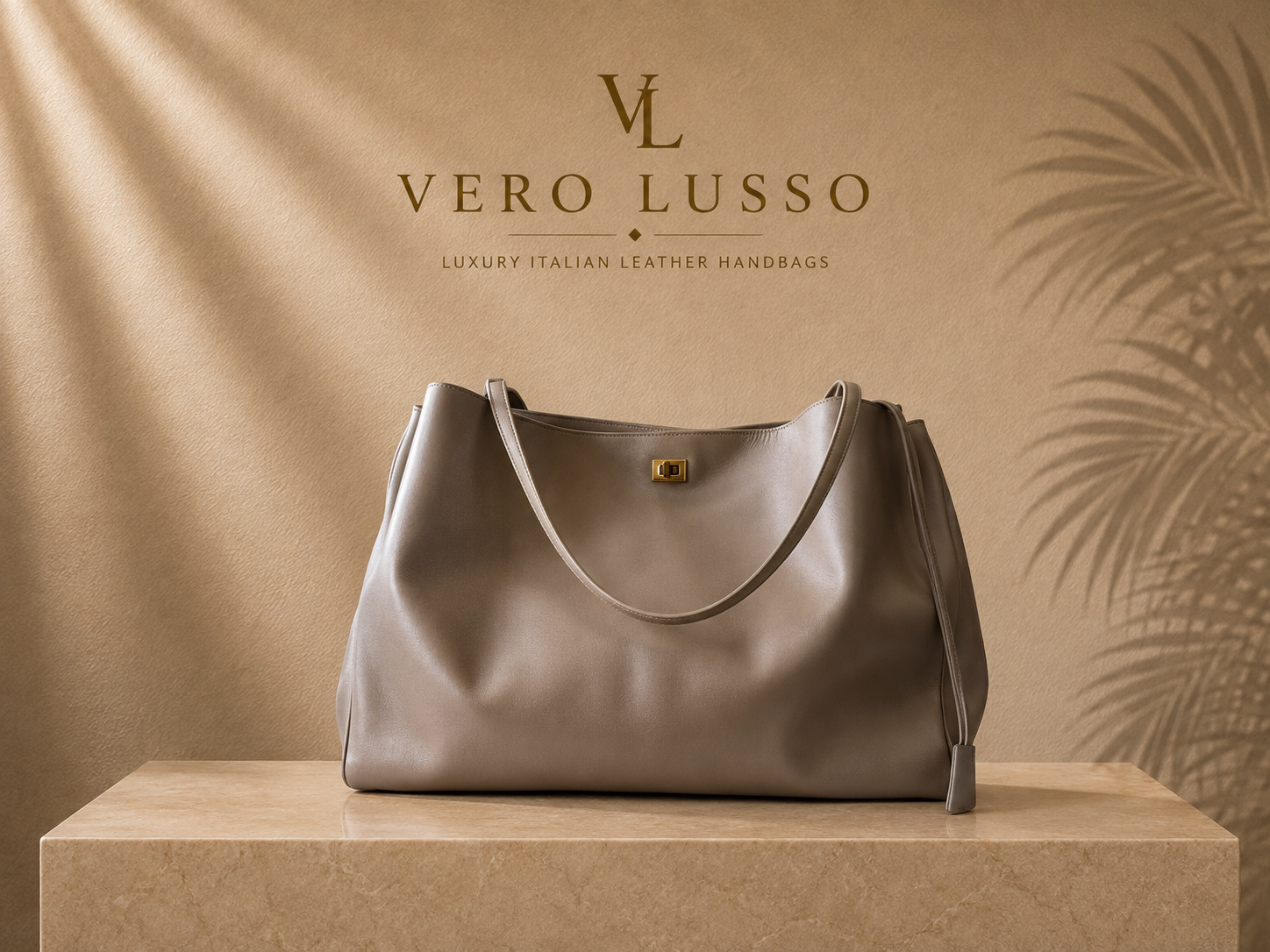 Borsa a spalla maxi con chiusura twist e tracolla rimovibile