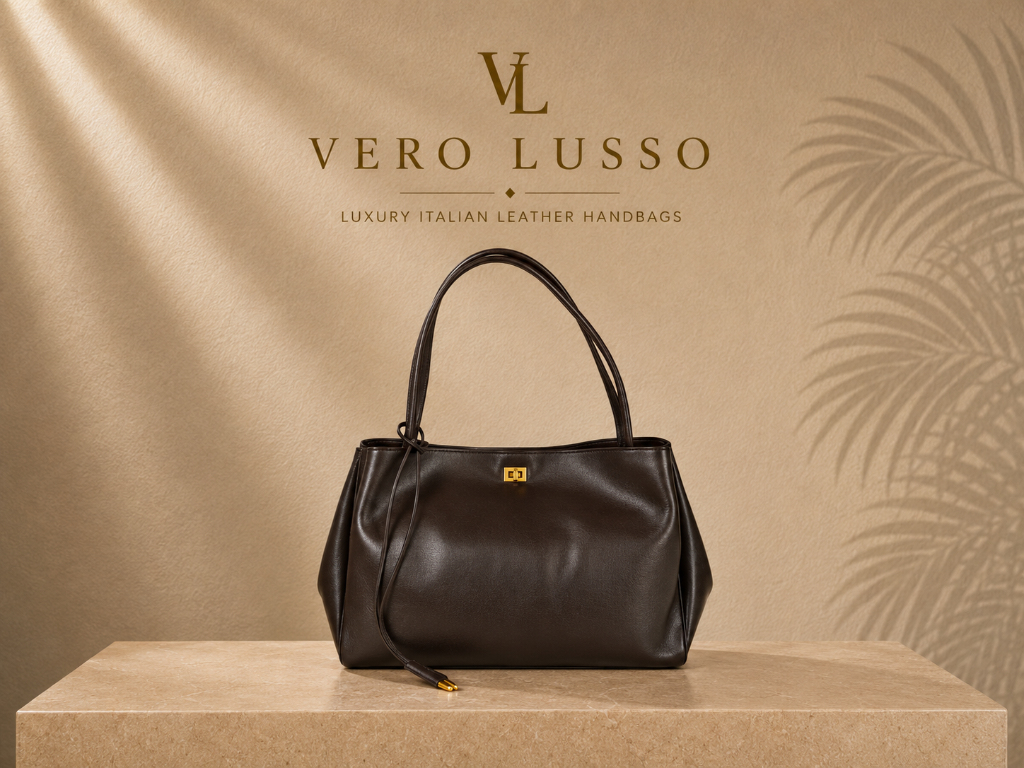 Borsa a spalla maxi con chiusura twist e tracolla rimovibile