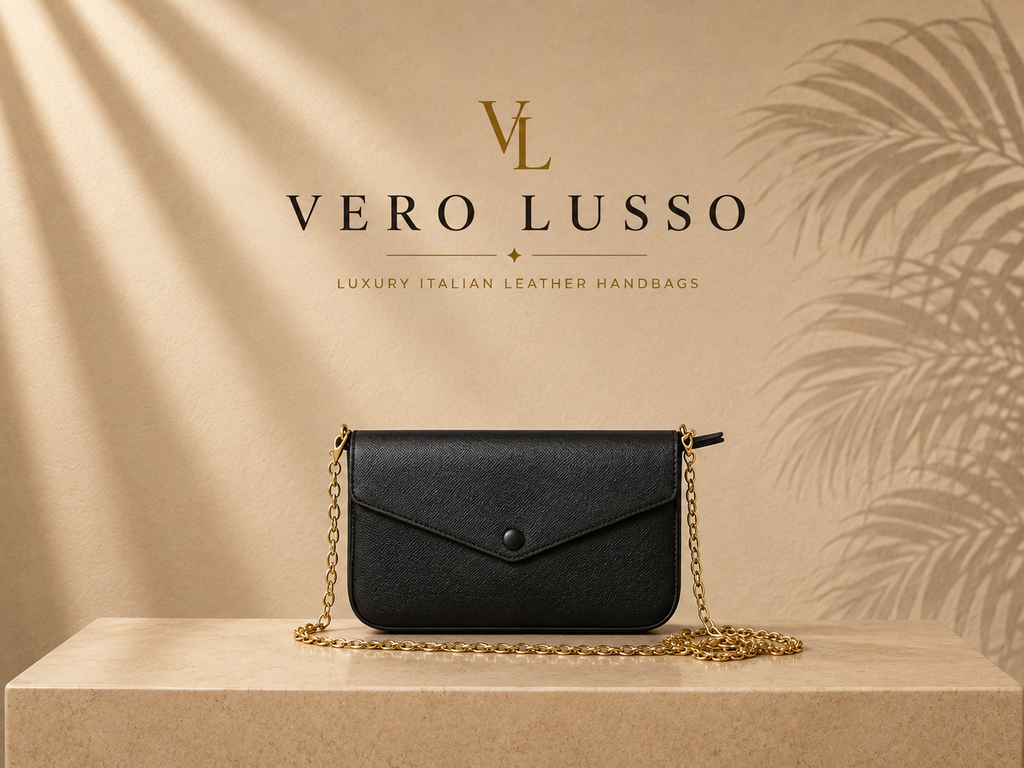 Pochette con catena e portafogli estraibile