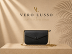 Pochette con catena e portafogli estraibile