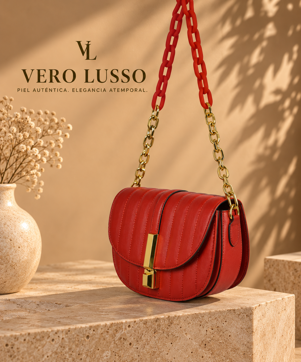 Borsa mezzaluna trapuntata con doppia tracolla