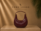 Borsa mezzaluna plissè