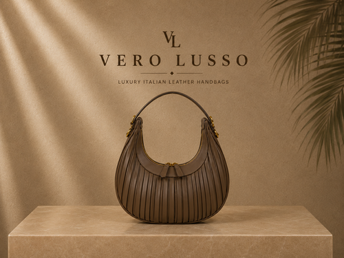 Borsa mezzaluna plissè
