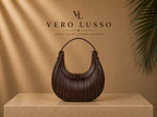 Borsa mezzaluna plissè