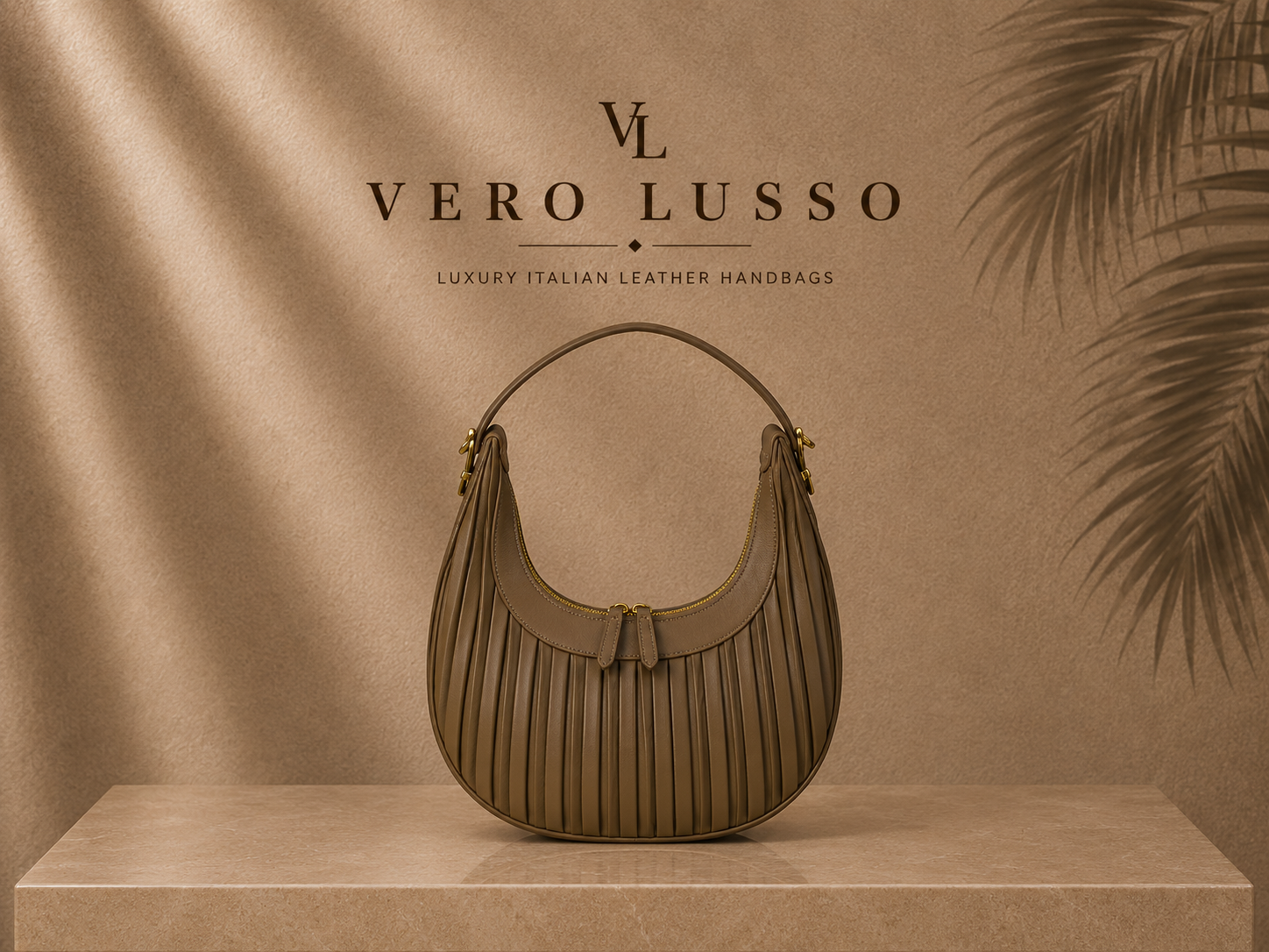 Borsa mezzaluna plissè