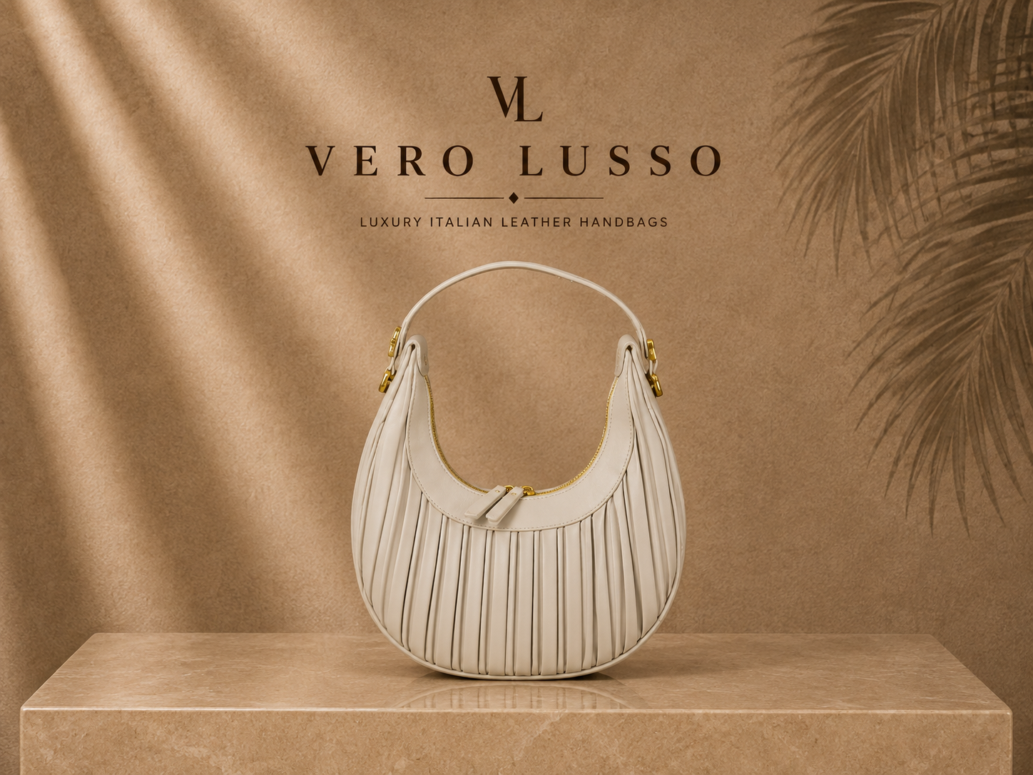 Borsa mezzaluna plissè