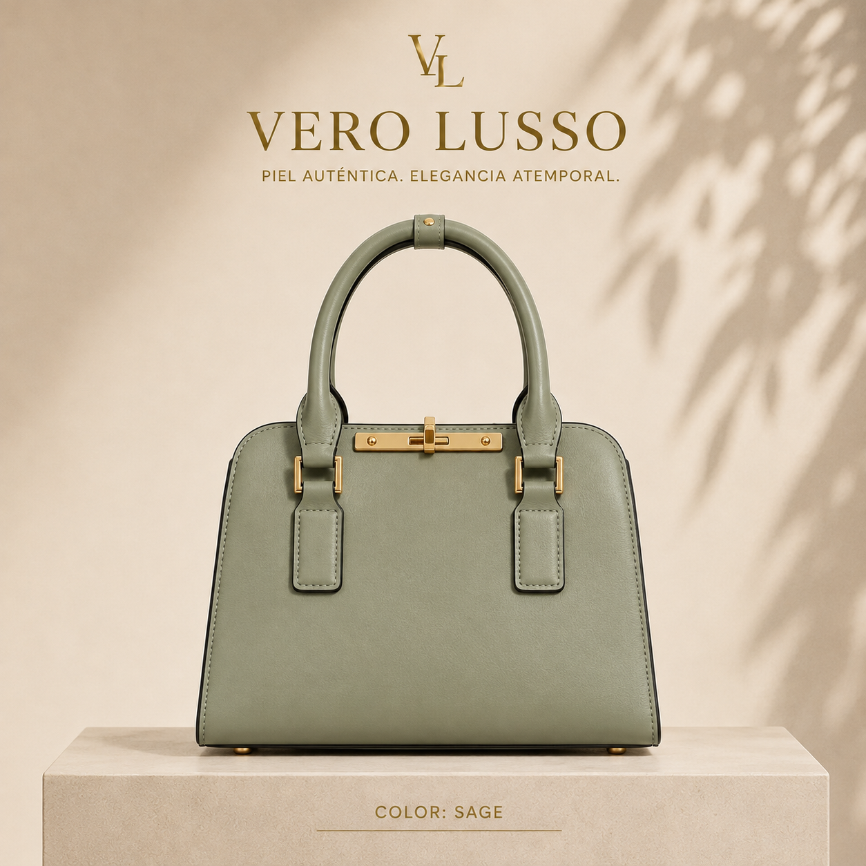 Borsetta a Mano Squadrata con Chiusura Twist