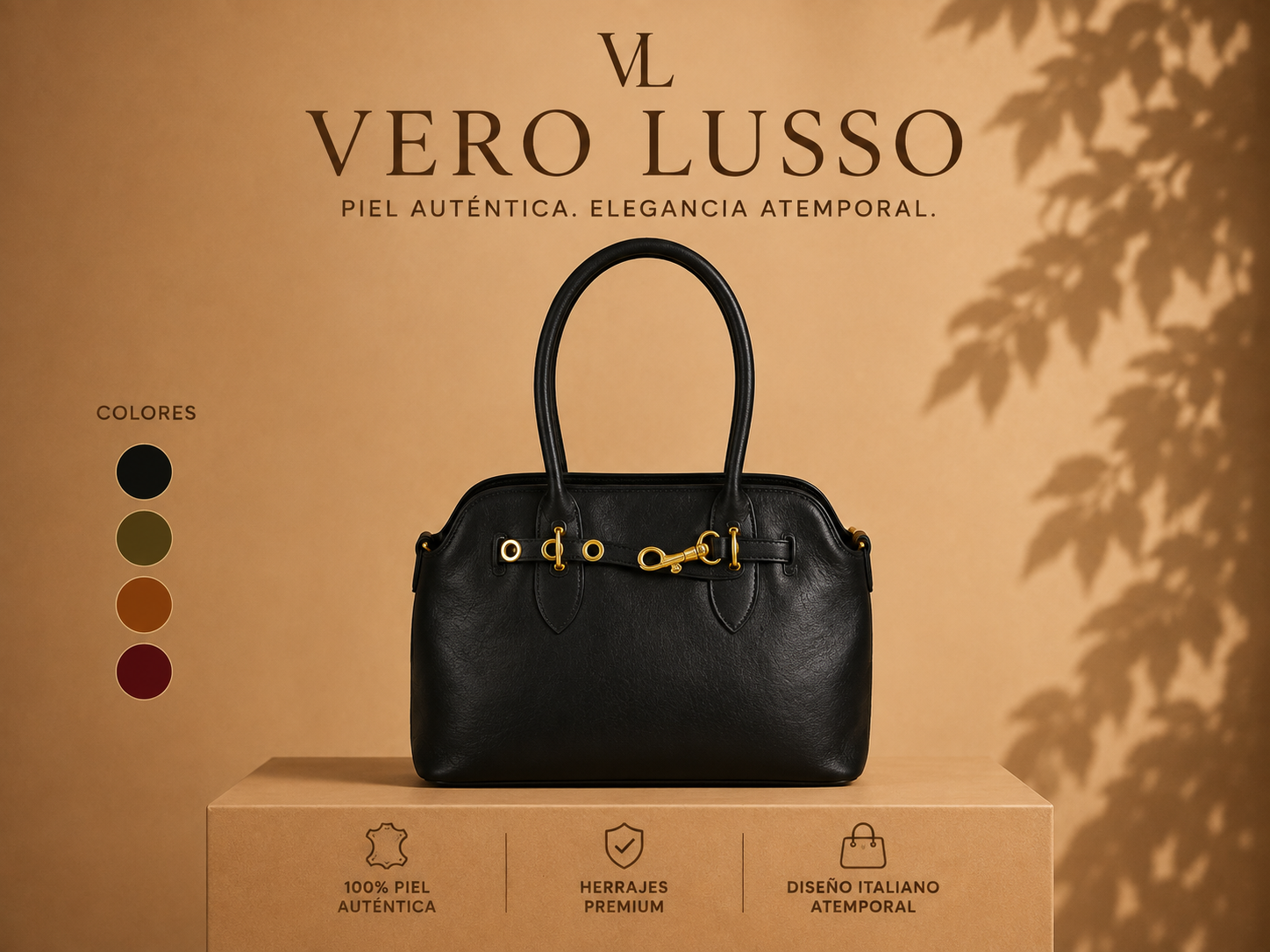 Borsa a spalla con moschettone
